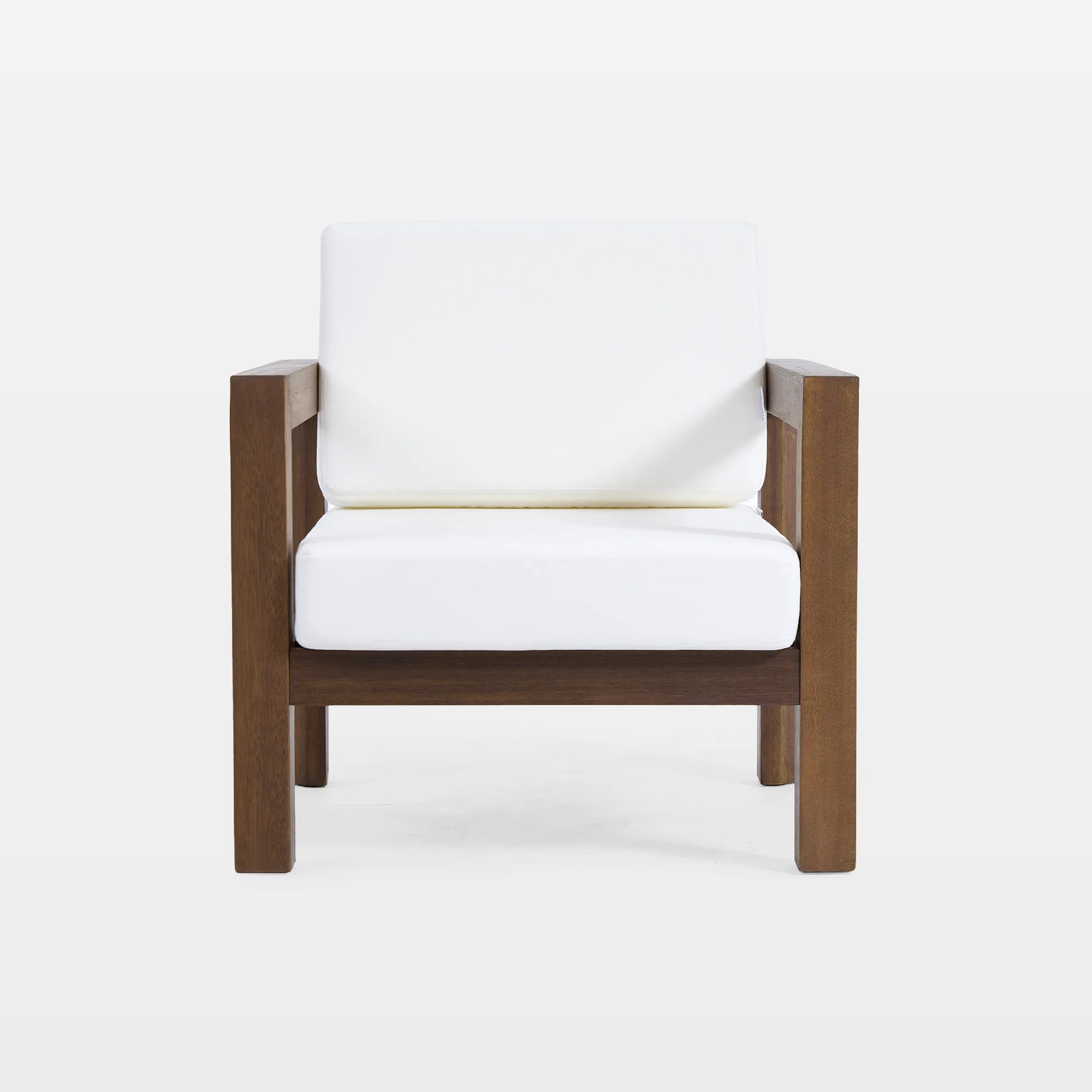 od0012-main-schair Gerrick Square Arms Teak Outdoor Patio Chair with Cushions - Image 1