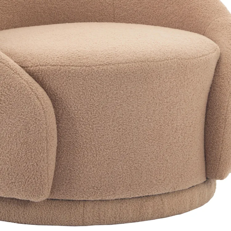 Drum swivel base turns without visual clutter