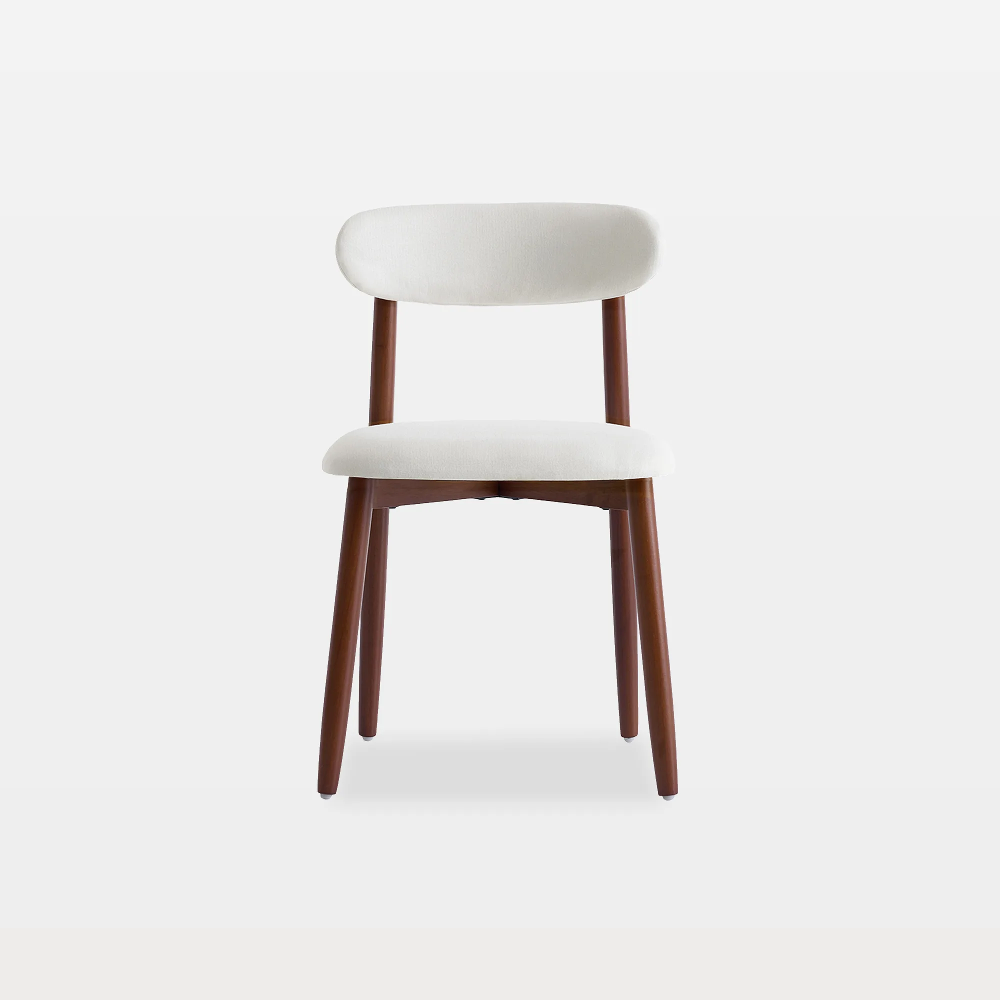DINCH01-MAIN Sanna Curved Back Fabric Stationary Dining Chairs - Image 1