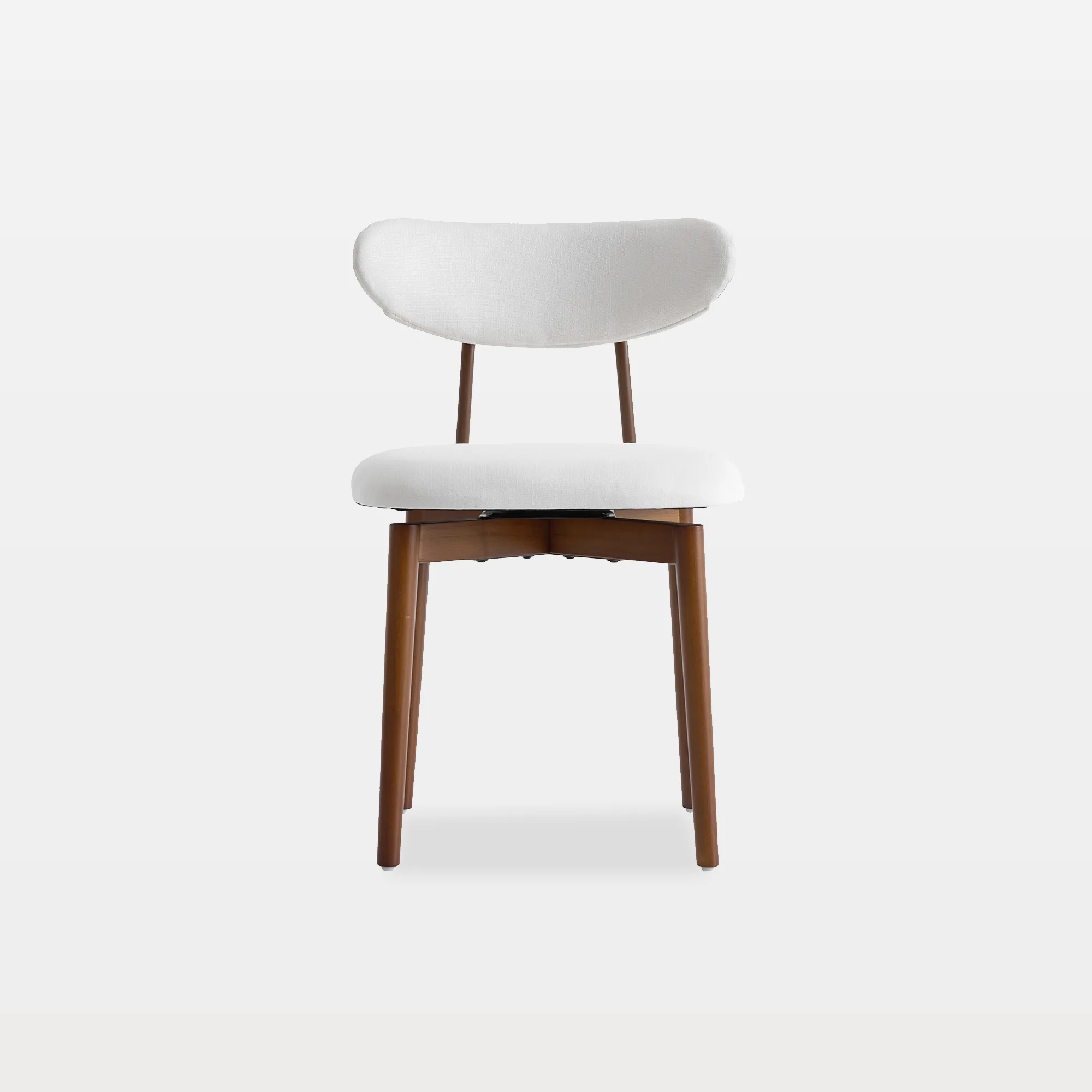 DINCH02S-MAIN Sanna Curved Back Fabric Swivel Dining Chairs - Image 1